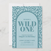 Invitation Blue Boy Wild One 1ère fête d'anniversaire (Devant)