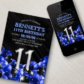 Invitation Blue Boys 11e anniversaire