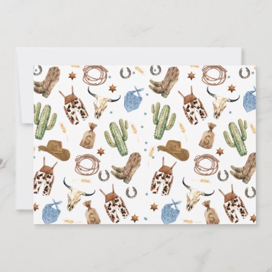 Invitation Blue Brown Photo Comment l'Occident a été un 1er a (Dos)