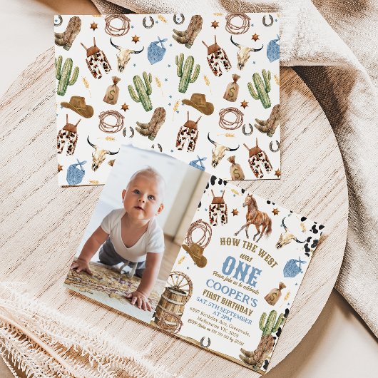 Invitation Blue Brown Photo Comment l'Occident a été un 1er a