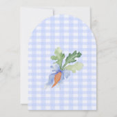 Invitation Blue Bunny Rabbit Gingham Baby Shower (Dos)