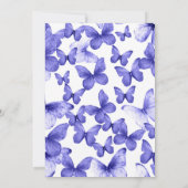 Invitation Blue Butterflies Glam 18th Birthday Debut (Dos)