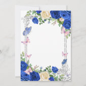 Invitation Blue Butterfly Lilac Garden Party 80e anniversaire (Dos)