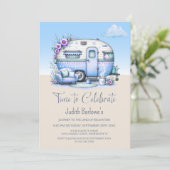 Invitation Blue Caravan Retraite Party (Debout devant)