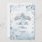 Invitation Blue Castle Palace Quinceanera Mexicaine Anniversa (Dos)