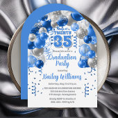 Invitation Blue Celebration Ballons Graduation Party