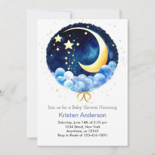 Invitation Blue Celestial Dreamland Boy Baby shower