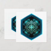 Invitation Blue Celtic Knot In A Six Sided Blue Frame (Devant / Derrière)