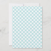 Invitation Blue Checks BBQ Boy Baby shower Summer Party (Dos)