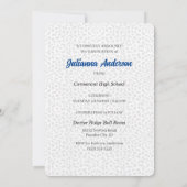 Invitation Blue Cheetah Print Class of 2025 Graduation (Dos)