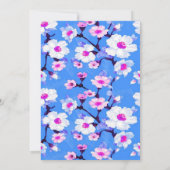 Invitation Blue Cherry Blossom Elegant Floral Romantic Spring (Dos)
