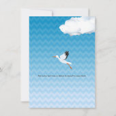 Invitation Blue Chevron Stork Baby Sip and See Party (Dos)