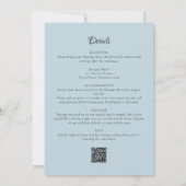 Invitation Blue Chinoiserie Floral tout en un Mariage (Dos)