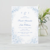 Invitation Blue Chinoiserie Floral Wedding (Debout devant)
