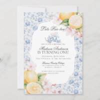 Blue Chinoiserie Tea Party Anniversaire Toile