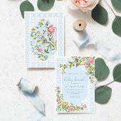 Invitation Blue Chinoiserie Trianon Ladies Brunch