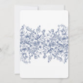 Invitation Blue Chinoiserie Vintage Floral Baby Shower (Dos)