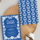 Invitation Blue Cielito Lindo Baby shower mexicain Garçon
