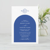 Invitation Blue Clam Seashells Coastal Seaside Beach Wedding (Debout devant)