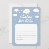 Invitation Blue Cloud Baby shower Game Wives for Baby Card (Devant)