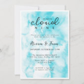 Invitation Blue Cloud Neuf Baby shower moderne et élégant (Devant)
