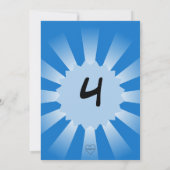 Invitation Blue Comic fête d'anniversaire (Dos)