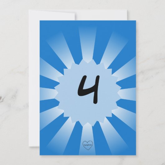 Invitation Blue Comic fête d'anniversaire (Dos)