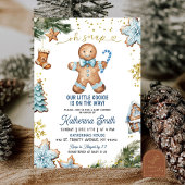 Invitation Blue Cookies Gingerbread Oh Snap Baby shower