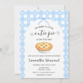 Invitation Blue Coquette Cutie Pie Baby Shower (Devant)
