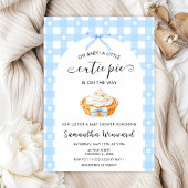 Invitation Blue Coquette Cutie Pie Baby Shower