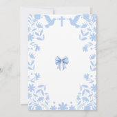 Invitation Blue Coquette Mexican Talavera Baptism (Dos)