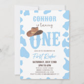 Invitation Blue Cowboy ONE Premier Rodéo 1ère fête d'annivers (Devant)