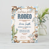 Invitation Blue Cowboy Pas sa première Rodeo Bébé Sprinkle (Debout devant)
