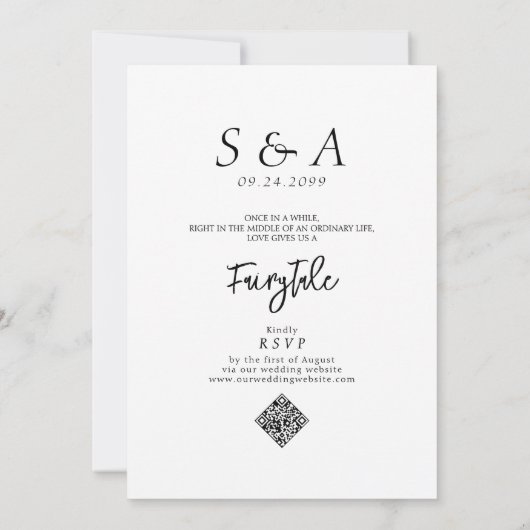 Invitation Blue Crab Doodle Beach QR Code RSVP Casual Wedding (Dos)