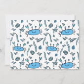 Invitation Blue Crab Sea Animaux Shell Boy Photo Anniversaire (Dos)