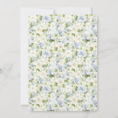 Invitation Blue Cream Floral Wedding (Dos)