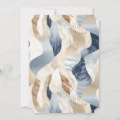 Invitation Blue Cream Ocean Sea Sand Beach Abstrait (Dos)