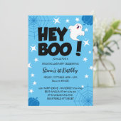 Invitation Blue Custom Halloween 1er anniversaire fête, Hey B (Debout devant)