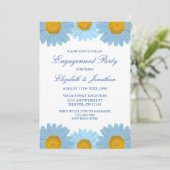 Invitation Blue Daisies Floral (Debout devant)