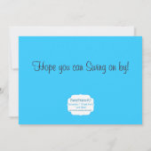 Invitation Blue Damask Mod Monkey Boys Birthday Party Invitat (Dos)