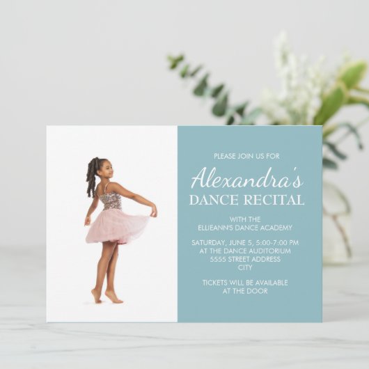 Invitation Blue Dance - Photo (Debout devant)