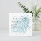 Invitation Blue Dandelion (Debout devant)