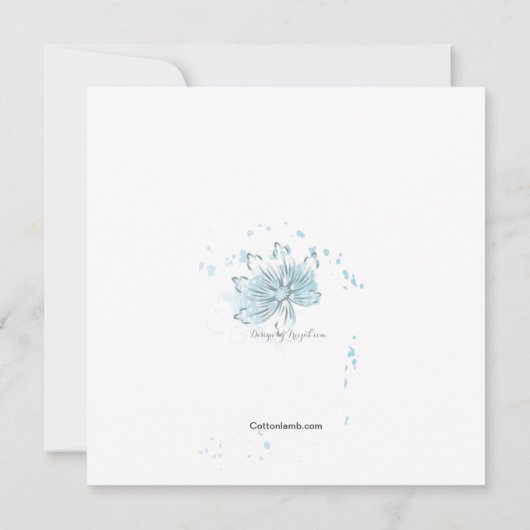 Invitation Blue Dandelion (Dos)