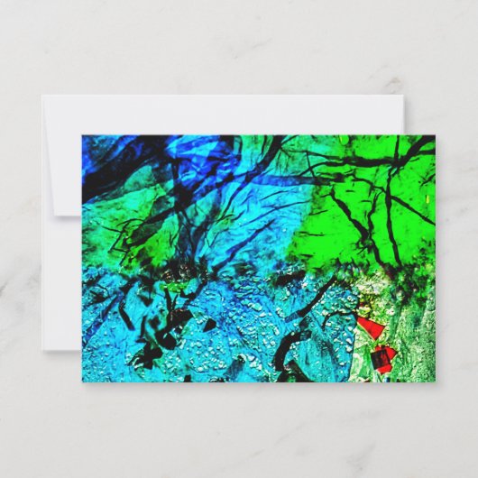 Invitation Blue darkness abstract invitation,Abstract blue In (Devant)