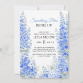 Invitation Blue Delphinium Bridal Shower Something Blue (Devant)