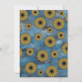 Invitation Blue Denim Jaune Floral College Trunk Party (Dos)