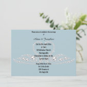 INVITATION BLUE DIAMOND SWAN ÉLÉGANT MARIAGE (Debout devant)