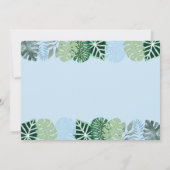 Invitation Blue Dinosaur Safari Anniversaire (Dos)