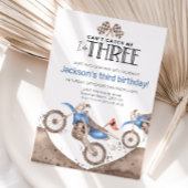 Invitation Blue Dirt Bike 3rd birthday - Cant catch me