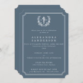 Invitation Blue Doctor of Ostéopathic Medicine Graduation Inv (Devant / Derrière)